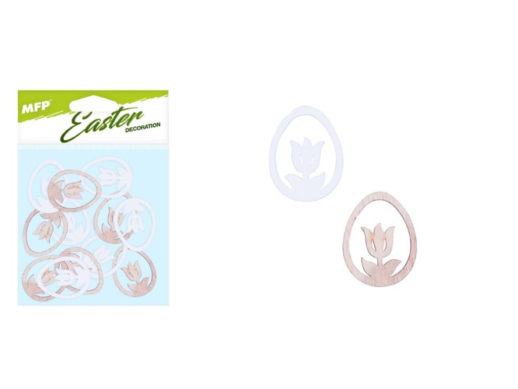 Dekoráció, tulipán 3cm 12db természetes színek